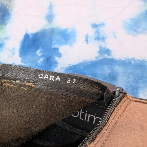 Biotime Brown Leather Cara Boot Women Size 37 - Picture 3 of 7